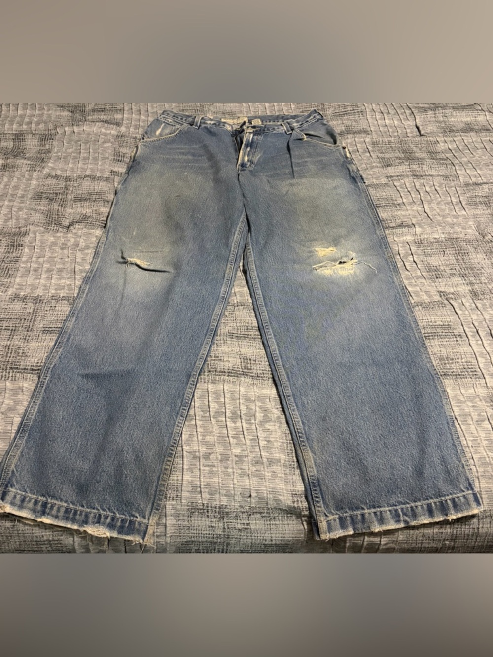 Abercrombie & Fitch Relaxed Distressed Blue Jeans